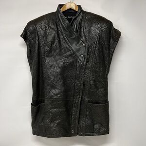 Marc Buchanan Pelle Pelle Leather Vest Vintage 9/10 Black